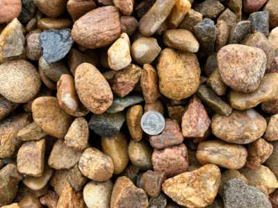 Multi-colored beautiful river rock